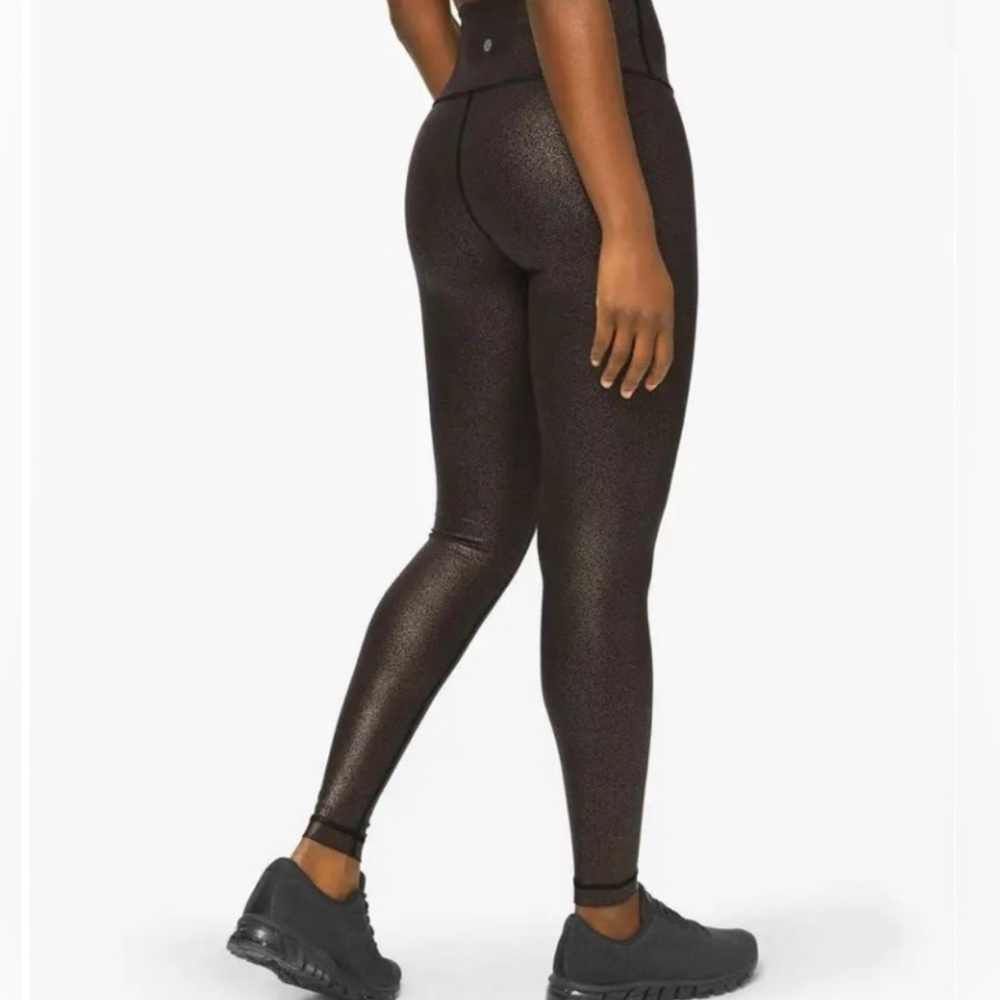 Lululemon Super Unique Black & Gold Leggings!